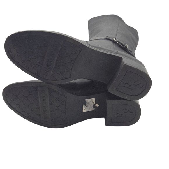 Franco Sarto Cecily Black Leather Tall Riding Boots Women Size 12M Side Zip - Picture 8 of 9